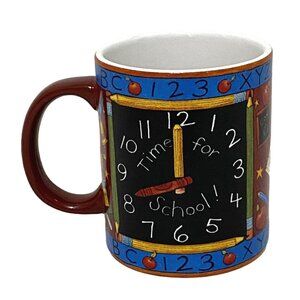 Susan Winget Time for School Mug Homeschool Teacher Gift Education Retro 2000s‎